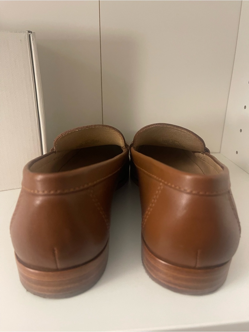 Ralph Lauren women’s Leather Penny Loafers in Cognac Brown - Picture 4 of 6